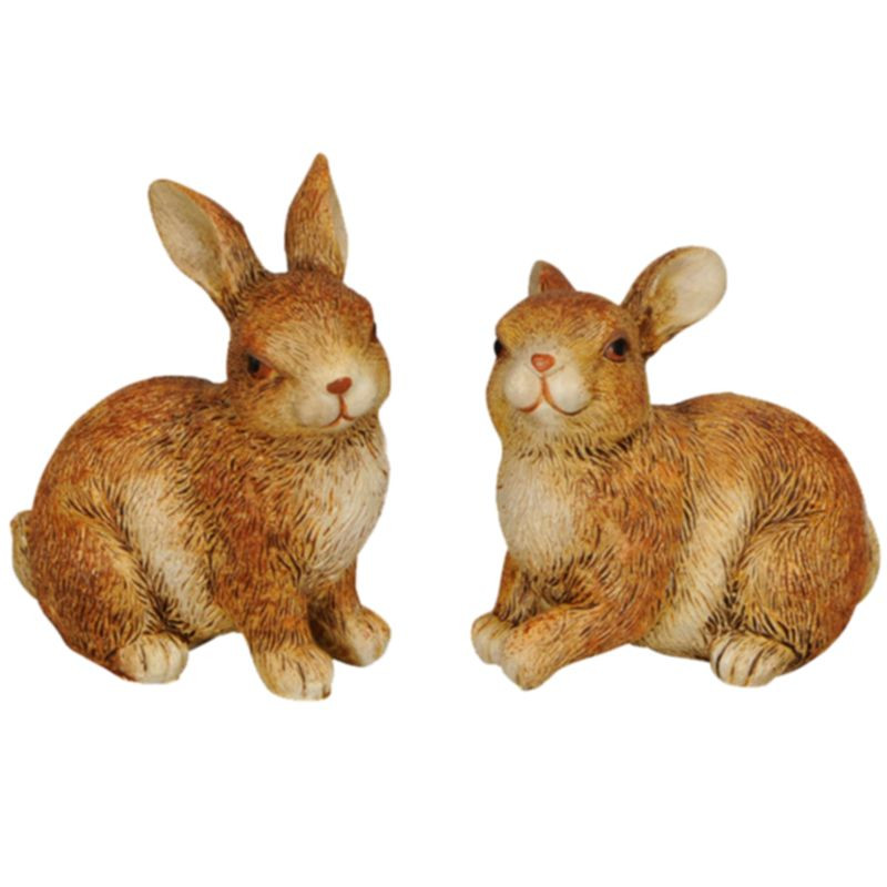 Osterhase Polyresin braun 8x5x7cm kaufen Osterdeko